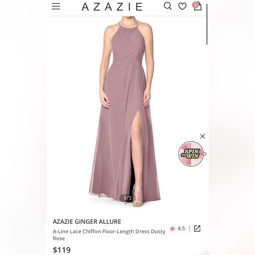 Azazie Ginger Allure Bridesmaids Dress- Dusty Rose